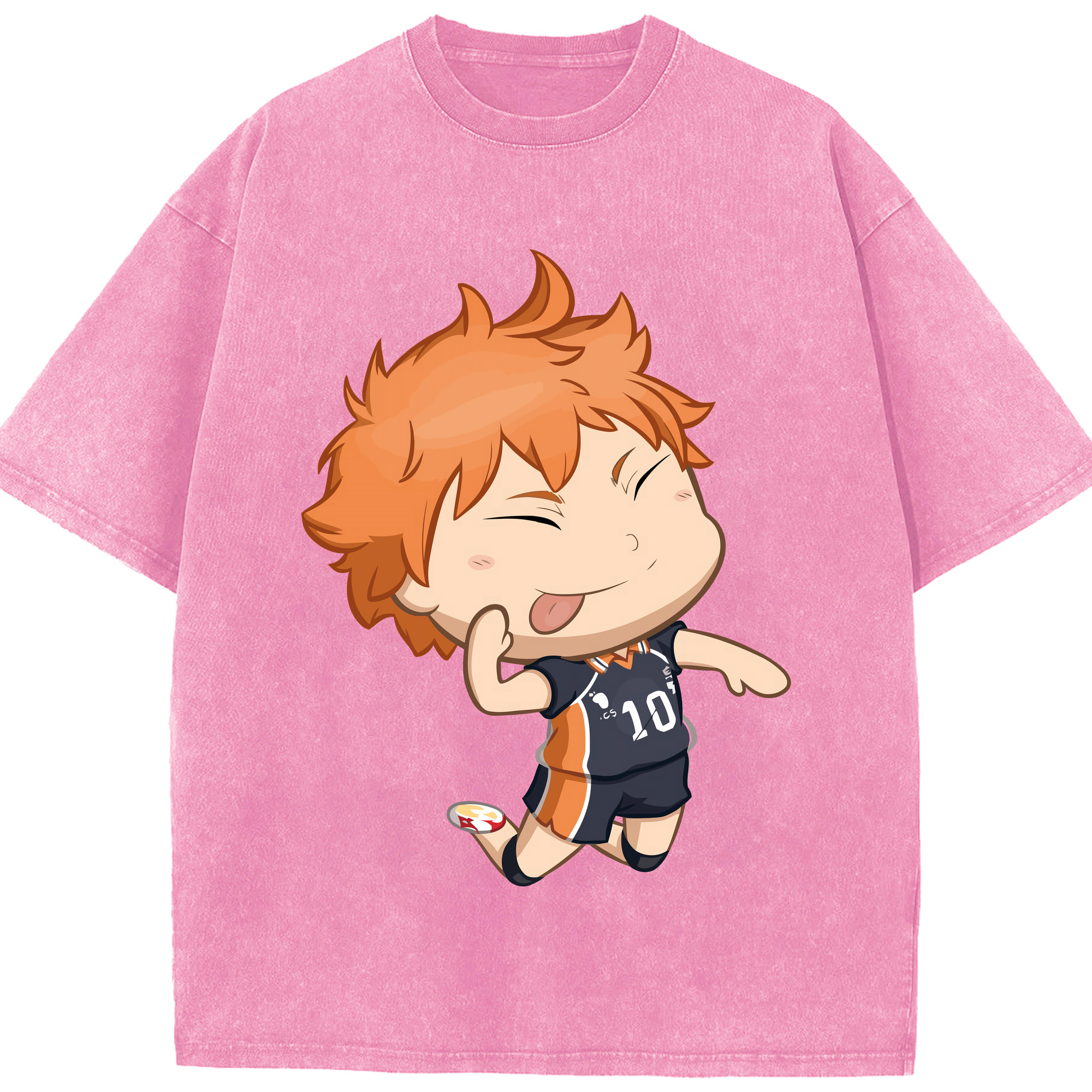 （画像用） ハイキュー!! Haikyu!! 綿100% ヴィンテージ風 半袖Tシャツ（フロントプリント）